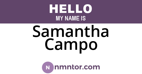 Samantha Campo