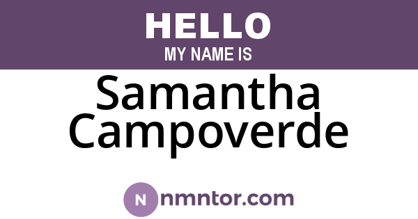 Samantha Campoverde