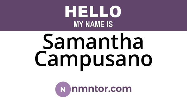 Samantha Campusano