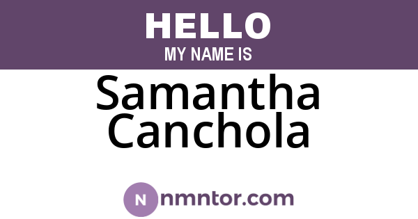 Samantha Canchola