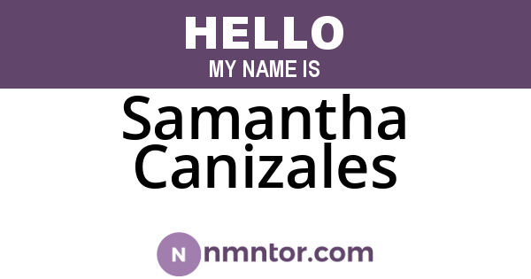 Samantha Canizales