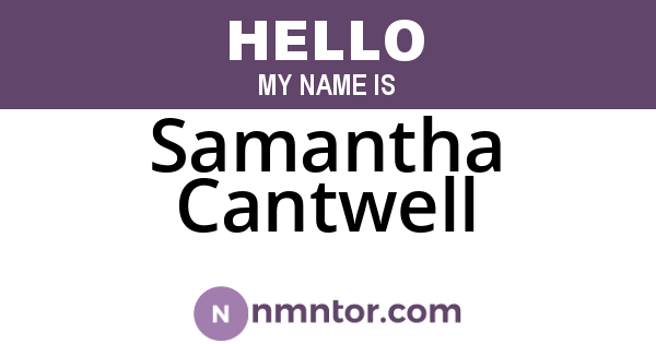 Samantha Cantwell