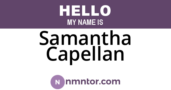Samantha Capellan