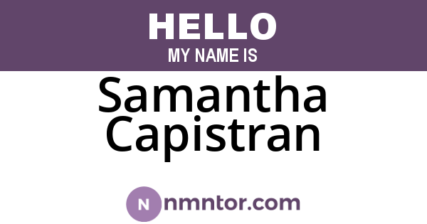 Samantha Capistran