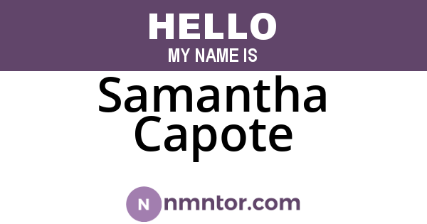 Samantha Capote