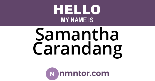 Samantha Carandang