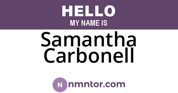 Samantha Carbonell