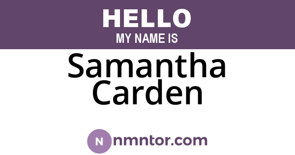 Samantha Carden