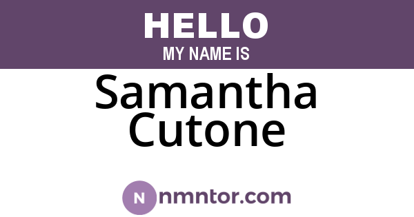 Samantha Cutone