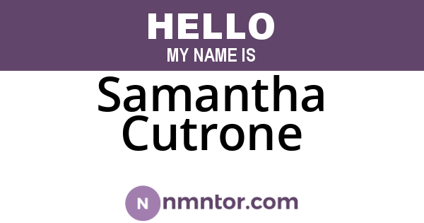 Samantha Cutrone