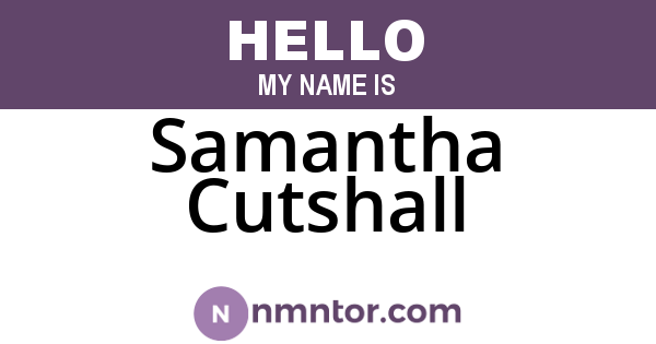 Samantha Cutshall
