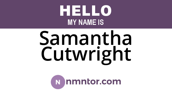 Samantha Cutwright