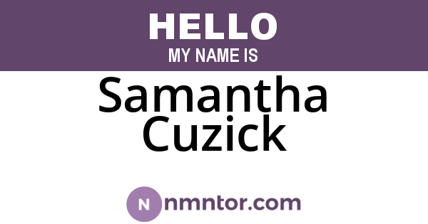 Samantha Cuzick