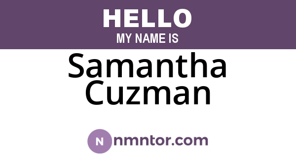 Samantha Cuzman