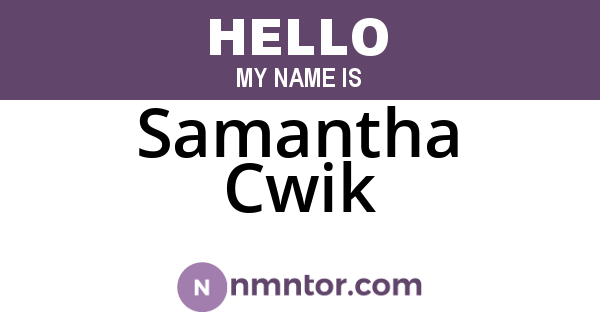 Samantha Cwik