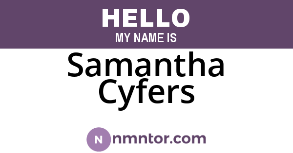Samantha Cyfers