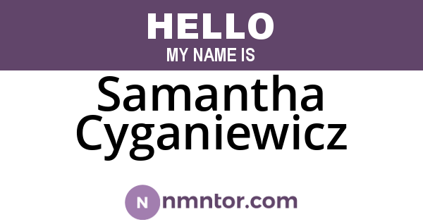 Samantha Cyganiewicz