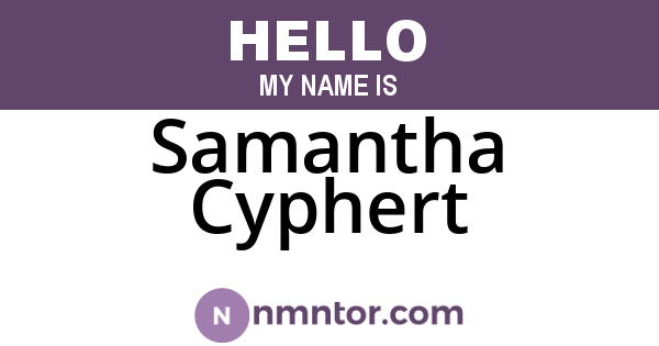 Samantha Cyphert