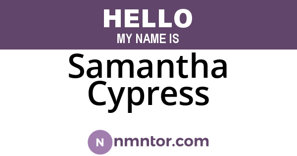 Samantha Cypress