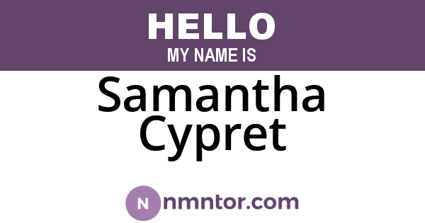 Samantha Cypret