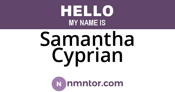 Samantha Cyprian