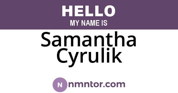 Samantha Cyrulik