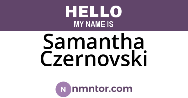 Samantha Czernovski
