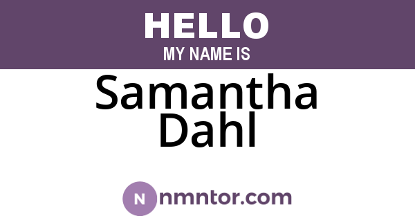 Samantha Dahl