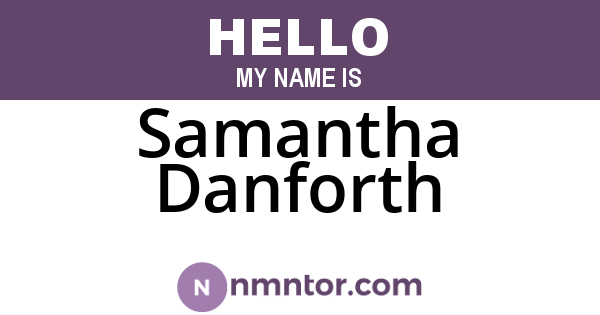 Samantha Danforth
