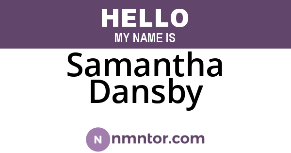 Samantha Dansby