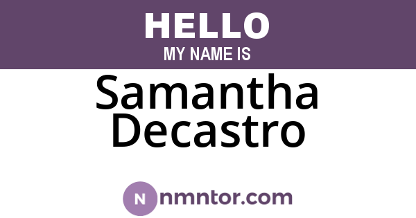 Samantha Decastro