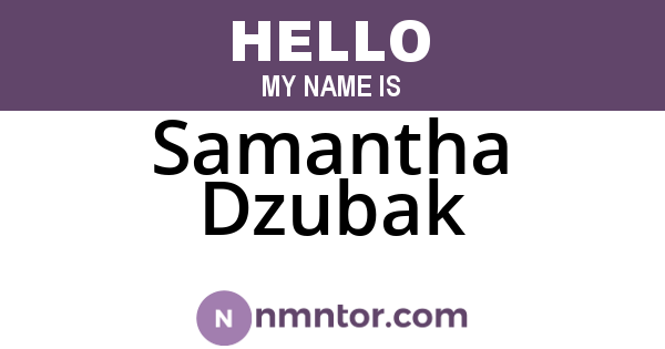 Samantha Dzubak