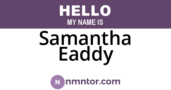 Samantha Eaddy