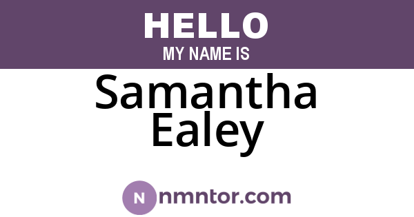 Samantha Ealey