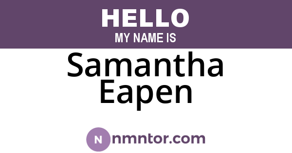 Samantha Eapen