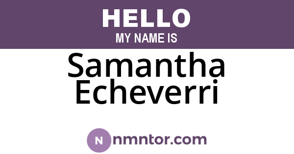 Samantha Echeverri
