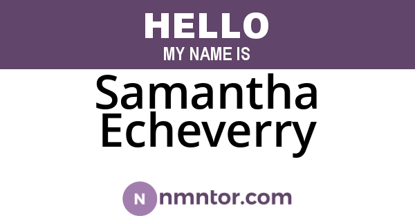 Samantha Echeverry