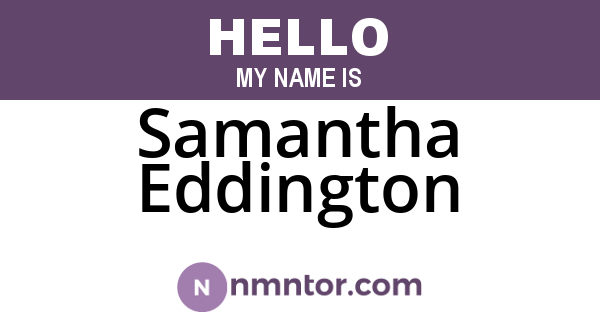Samantha Eddington