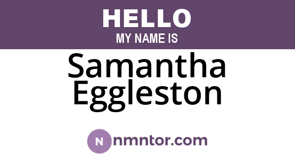 Samantha Eggleston