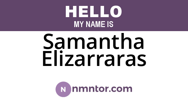 Samantha Elizarraras