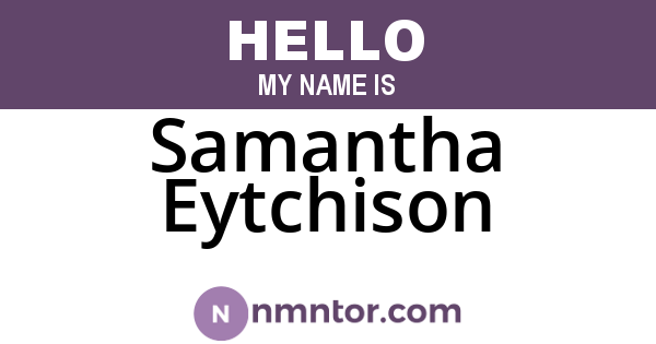 Samantha Eytchison