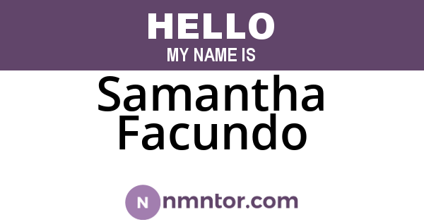 Samantha Facundo
