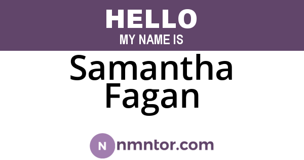 Samantha Fagan