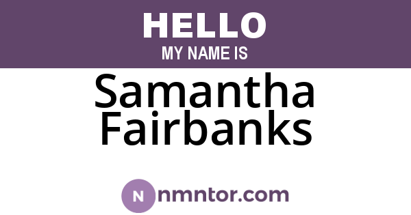 Samantha Fairbanks