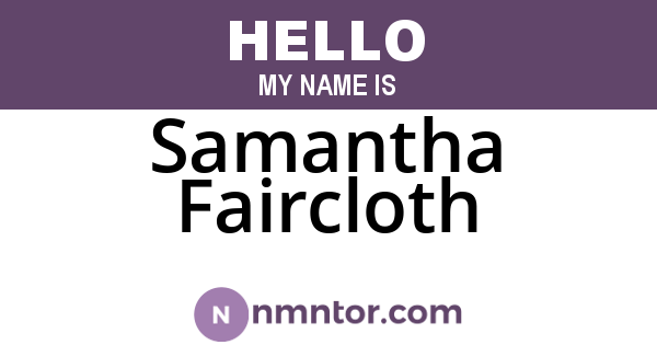 Samantha Faircloth