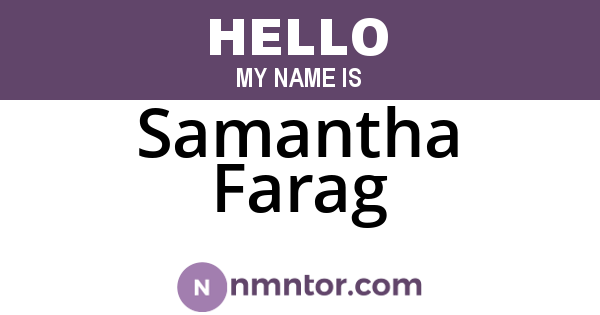 Samantha Farag