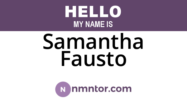 Samantha Fausto