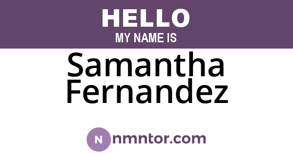 Samantha Fernandez