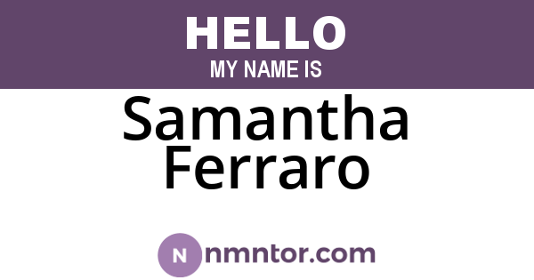 Samantha Ferraro