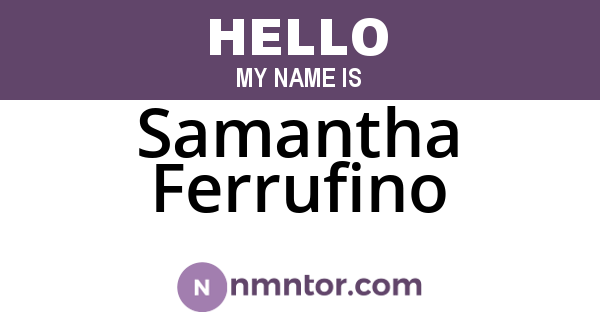 Samantha Ferrufino